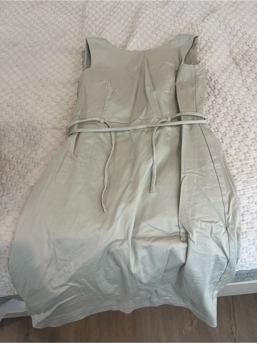 Scoop Neck khaki Women’s Midi Dress